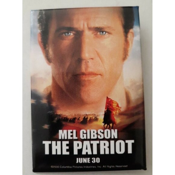 Vintage Promotional Movie Merchandise Pinback Button Mel Gibson The Patriot 2000